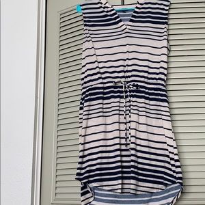 Navy Blue Striped Sundress